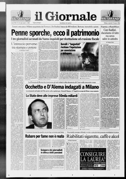 Il giornale : quotidiano del mattino